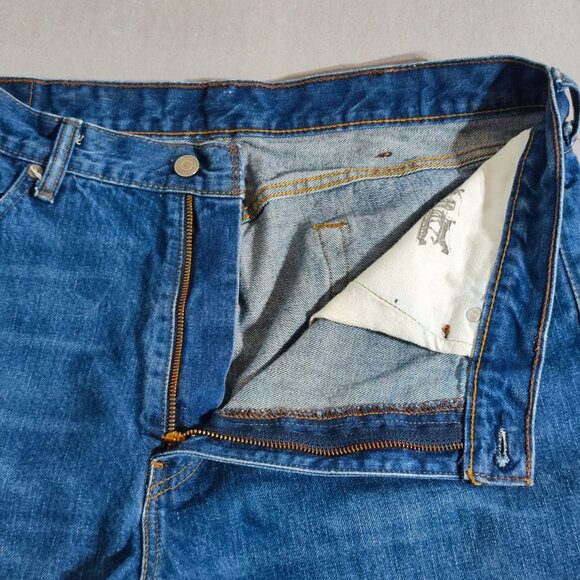 Levi's 505™ Jeans Regular Fit Men's size W38L34 denim blue straight leg classic - Picture 9 of 14